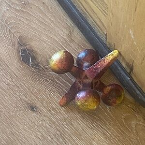 Decorative Cast iron jacks Accent in Red and Gold